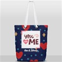 Love Type Full Print Rope Handle Tote (Small) View1