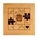 Puzzle 2 names Wood Photo Frame Cube View2