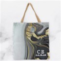 Personalized Initial Name Marble Tote Bag Grocery Tote Bag View2