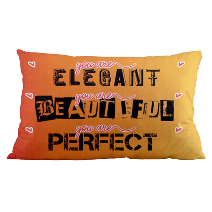 Custom Couple Any Text Words 16 x24  Lumbar Throw Cushion Case (Two Sides)