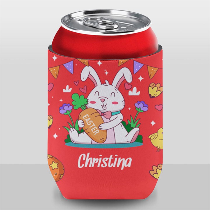 Personalized Easter Rabbit Name Can Cooler