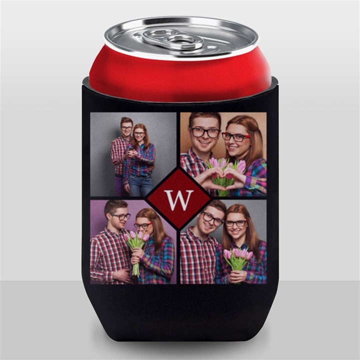 Personalized Photo Initial Can Cooler Can Cooler