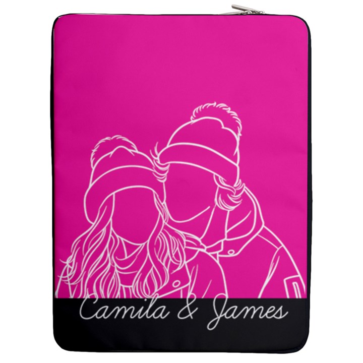 Personalized Hand Draw Style 2 17  Vertical Laptop Sleeve Case With Pocket