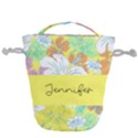 Custom Name Hawaii Flower   Drawstring Bucket Bag View1