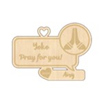 Personalized Emoji Cool Happy Pray For You Wood Ornament Front