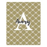 Personalized Name Monogram Heart Love Cross Two Sides Premium Plush Fleece Blanket (Large) 80 x60  Blanket Front