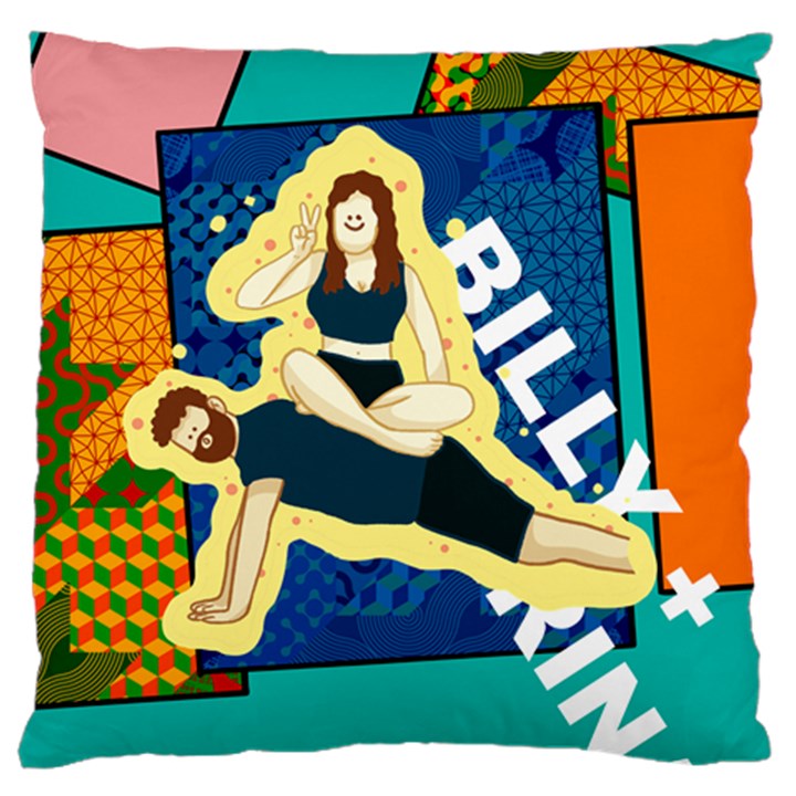 Colorful Couple Large Cushion Case (One Side)