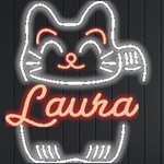 Personalized Lucky Cat Name Neon Signs and Lights Front