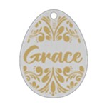 Personalized Name Easter Egg Wood Ornament Front