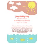 Birthday Card Invitation Card 5  x 7  (Rounded) Back