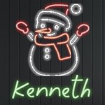 Personalized Snowman Name Neon Signs and Lights Front