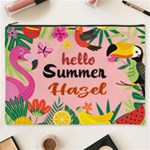 Personalized Summer Tropical Name Cosmetic Bag Cosmetic Bag (XXXL) Front