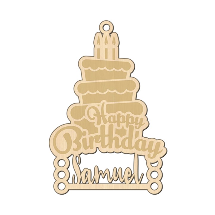 Personalized Happy Birthday Wood Ornament Wood Ornament