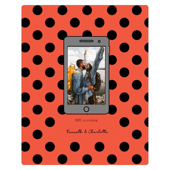 Personalized Phone Wallpaper Lover Photo Two Sides Premium Plush Fleece Blanket (Teen Size)