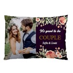 Personalized Couple Wedding Any Text Name Pillow Case Pillow Case (Two Sides) Back