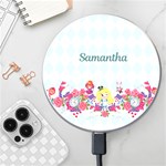 Personalized Alice in wonderland Name Wireless Fast Charger Wireless Fast Charger(White) Front