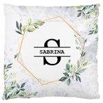 Personalized Initial Name Floral Large Cushion Case Large Cushion Case (One Side) Front