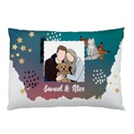 Personalized Photo Illustration Lover Name iPad Pillow Case Pillow Case (Two Sides) Back