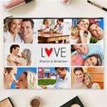 Personalized Love Photo Any Text Cosmetic Bag Cosmetic Bag (XXXL) Front