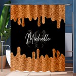 Personalized Glitter Initial Name Shower Curtain Shower Curtain 60  x 72  (Medium) 60 x72  Curtain