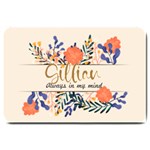 Personalized Name Any Text Floral Doormat Large Doormat 30 x20  Door Mat