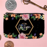 Personalized Flower Marble Initial Name Large Coin Purse Large Coin Purse Front