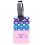 Personalized Name Macaron Luggage Tag (two sides) Luggage Tag (two sides) Back