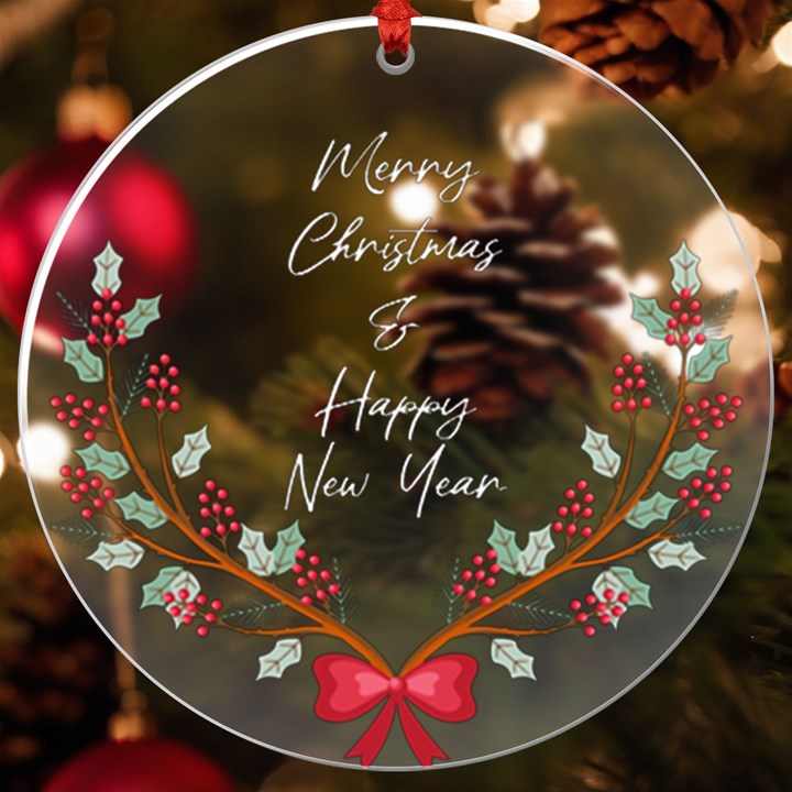 Personalized Name Xmas UV Print Acrylic Ornament Round UV Print Acrylic Ornament Round