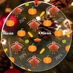 Personalized Thanksgiving Any Text Year Round Ornament UV Print Acrylic Ornament Round Front