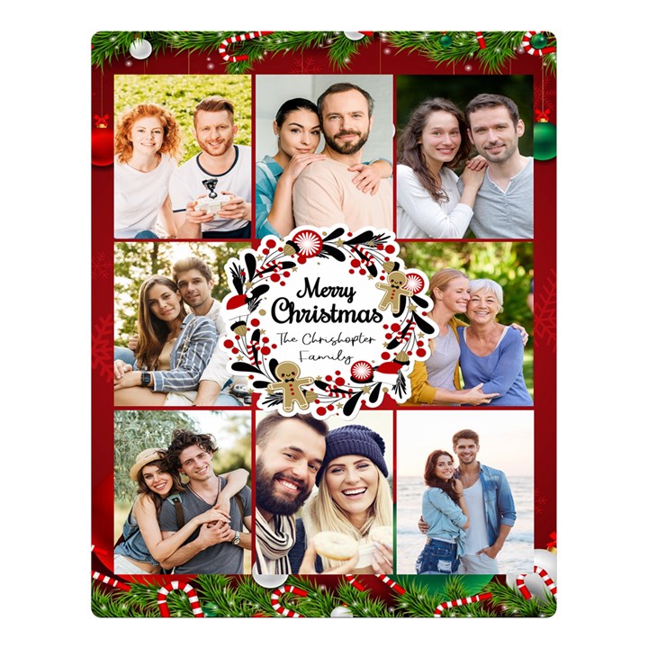 Personalized Christmas Photo Name Any Text Two Sides Premium Plush Fleece Blanket Two Sides Premium Plush Fleece Blanket (Large)