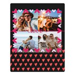 Personalized Any Text Photo Two Color Valentine s Day Two Sides Premium Plush Fleece Blanket Two Sides Premium Plush Fleece Blanket (Large) 80 x60  Blanket Back