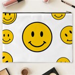  Yellow Smiley Face Cosmetic Bag (XXXL) Back