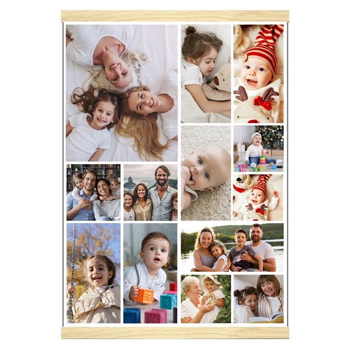 Personalized 13 Photos Hanging Canvas Print Hanging Canvas Prints 16  x 22 
