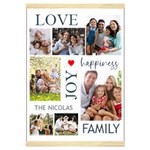 Personalized 7 Photos Family Name Hanging Canvas Print Hanging Canvas Prints 16  x 22  Front
