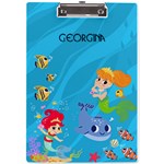 Personalized Mermaid Name A4 Acrylic Clipboard A4 Acrylic Clipboard Front