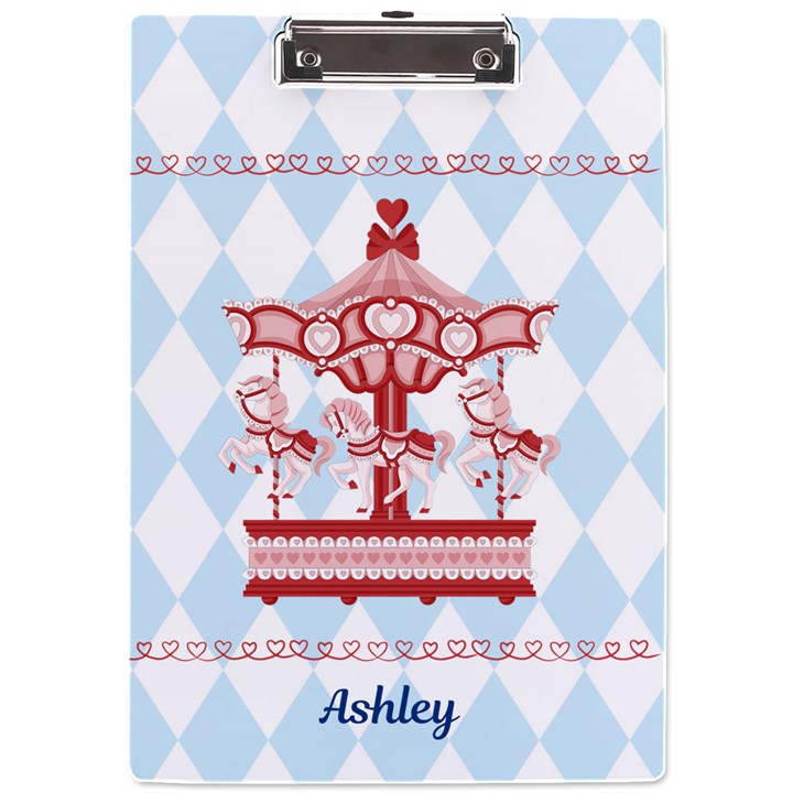 Personalized Carousel Name A4 Acrylic Clipboard A4 Acrylic Clipboard