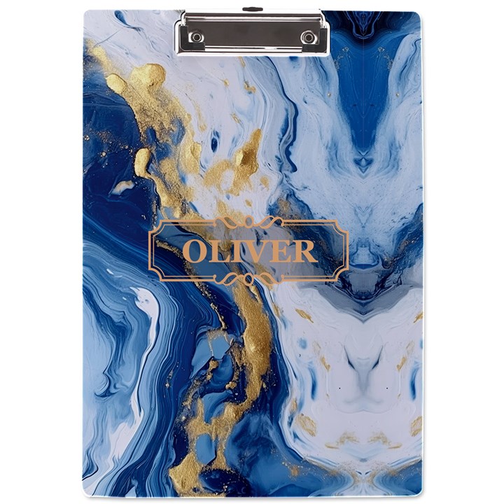 Marble Name Acrylic Clipboard A4 Acrylic Clipboard