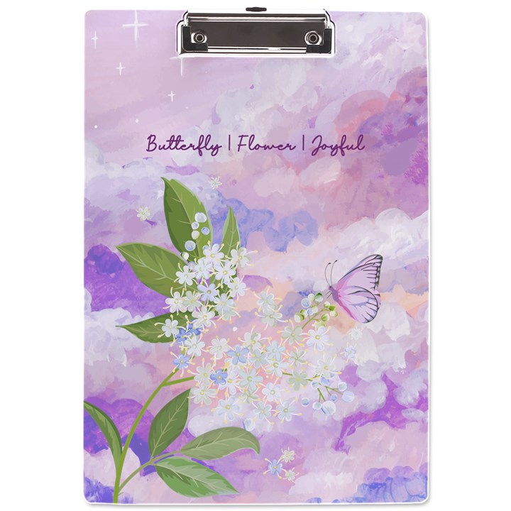 Personalized Butterfly Name A4 Acrylic Clipboard A4 Acrylic Clipboard