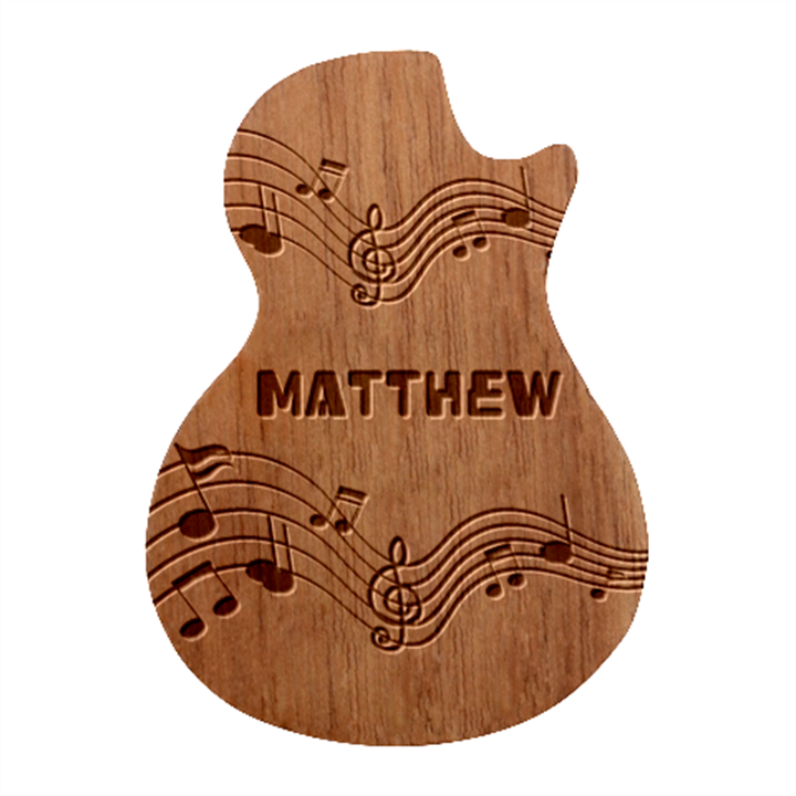 Personalized Music Guitar Picks Set Guitar Shape Wood Guitar Pick Holder Case And Picks Set