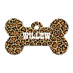 Graphic Pattern Dog Tag Bone (One Side) Front