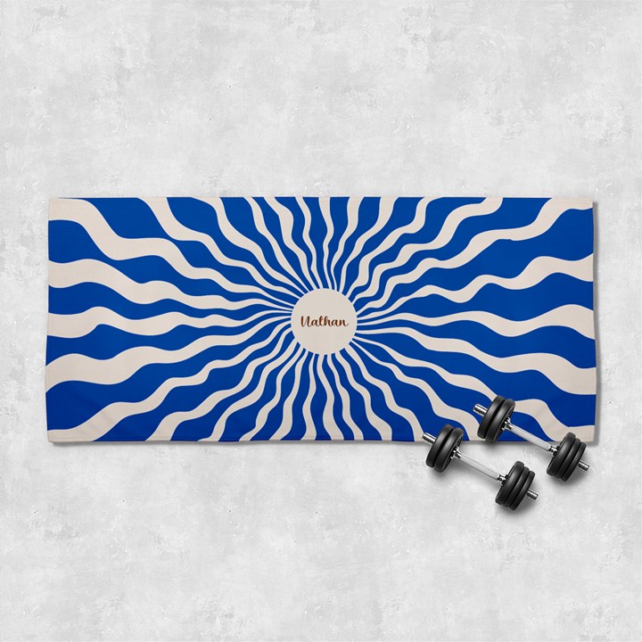 Custom Sunshine Pattern Name Any Text 29 X13  Super Absorbent Gym Sports Towel